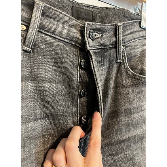 Mother The Tomcat Ankle Straight Jeans Beam Me Up Gray 29 - Picture 4 of 11
